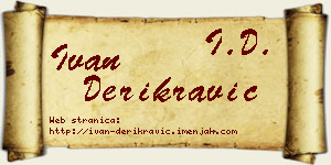 Ivan Derikravić vizit kartica